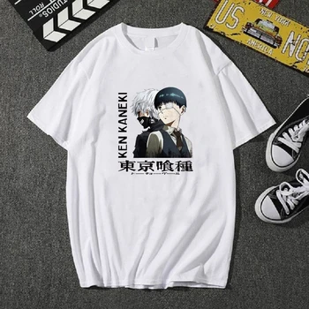 Tokijo Pabaisa Ken Anime T-shirt Mados Atsitiktinis O-kaklo Vyras Šluostės