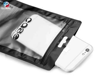 D&P 100ps Baltas / Juodas permatomas Zip-lock Plastikiniai Mažmeninė Poli saugojimo maišeliai Maisto produktų, Amatų Elektroninė Savarankiškai Ruonių Pakuotės Maišelis