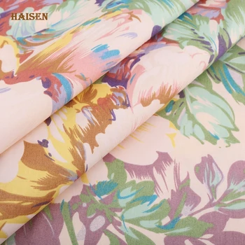 Haisen,Spausdinti Medvilnės Audinio,Pink gėlių 100*160cm tekstilės Drabužių, 