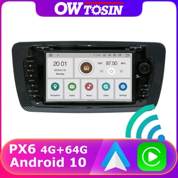 Android 10.0 PX6 4G+64G Automobilio Multimedijos Grotuvo Seat Ibiza (2009-2013 M.) Automobilio Radijo, GPS Navigacija, Bluetooth 5.0 