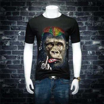 BJCJWF Vasaros King Kong 3d atspausdintas t-marškinėliai vyrams, hip-hop rap tee camiseta masculina marškinėliai moterims harajuku vyrų prabangos Prekės viršų