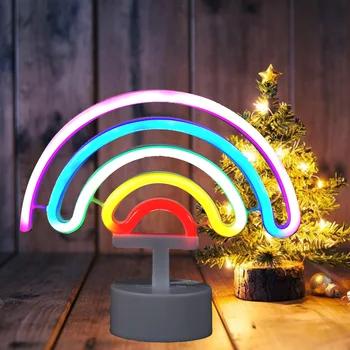 LED Neon Light Sienos Meno Pasirašyti Žibintai Rainbow Modelis Lempos Miegamojo Puošmena Namuose Šalis Vestuvių Dekoravimo Kalėdų Dovana, Neoninės Lempos