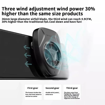 Xiaomi flydigi led mobiliojo telefono radiatorių įterptas su mažais ventiliatorius nešiojamų adsorbcijos plikymo fizinio aušinimo