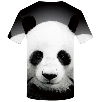 KYKU Panda T-shirt Vyrai Gyvūnų Juokinga T shirts Puikus Marškinėliai Spausdinimo Juoda Ir Balta Anime Drabužius Kinija Tshirts Atsitiktinis Vyrų Drabužiai.
