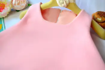Rudenį Kūdikių Mergaičių Clasic kailio, elegantiškas Suknelė Pledas rankovių Vaikai Princesė drabužius Gimtadienio Veiklos kailio šalies vest suknelė