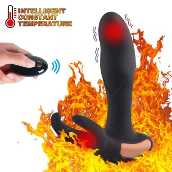 Naujas Nuotolinio Valdymo Prostatos Massager USB Įkrovimo Strapon Vyrams Analinis Vibratorius, Sekso Žaislai, Vyrų Šildymo Analiniai Kištukai Produktus