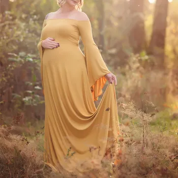 Nėštumo Suknelė Fotografijos Rekvizitai Off Pečių Motinystės Seksuali Suknelė Už Nuotrauką Šaudyti Nėščia, Ilgas, Maxi Suknelės Plius Dydžio 5XL