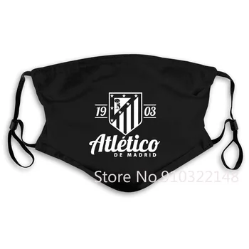 Atletico De Madrid Ispanija Soccerer Futbol Camiseta La Liga Spausdinami Grynas kaukė