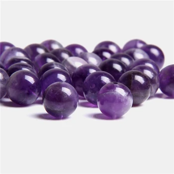 Natūralus svajonė Amethysts Krištolo Akmens Karoliukai 6 8 10 12 mm, violetinė kvarco Kristalų tarpiklis Prarasti Karoliukai Papuošalai Priėmimo granulių