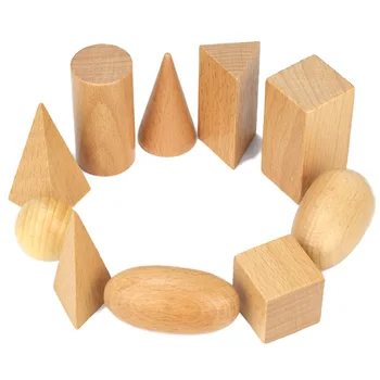 10vnt/set Montessori ugdymo medinių žaislų Vaikams Geometrijos Figūrų paslaptis bag blokų Švietimo jutimo Pažinimo žaislai