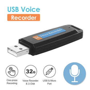 Klasikinis Įkrovimo U-Disko Skaitmeninis Diktofonas Rašiklis, USB TF Kortelę Flash Drive, MP3 Grotuvo, Triukšmo Mažinimo Įrašyti WAV