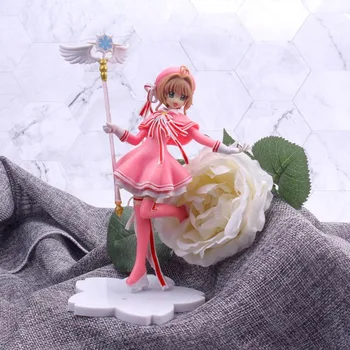 Kawaii Sakura Kortelės Gūstītājs PVC Pav Anime Modelis Žaislai Cardcaptor Magic Wand Mergaičių Veiksmų Skaičius, Kolekcines, Modelis Žaislai Vaikams Dovanų