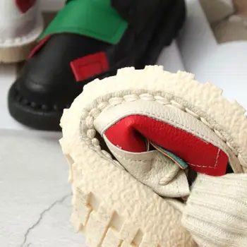 Careaymade-Candy spalva Martin batai naujas stilius korėjos batai, plokščiu dugnu batai vilnonių vamzdis antikvariniai kaklaraištis trumpas mot. batai
