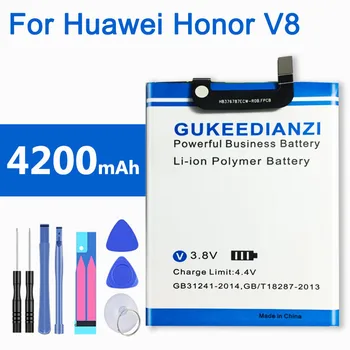 4200mAh Už Huawei Honor V8 Mobiliojo Telefono Bateriją HB376787ECW