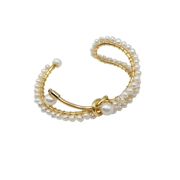 Bangles Moterų Fine Jewelry Natūralių Perlų Apyrankės Gėlo Vandens Perlų Papuošalai Klasikinis Gimtadienio Dovana