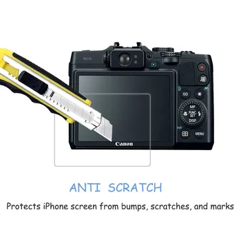 2Pack Canon PowerShot G15 / G16 0,3 MM 9H Aišku, Grūdintas Stiklas Screen Protector Digital Camera Anti-Scratch Plėvele