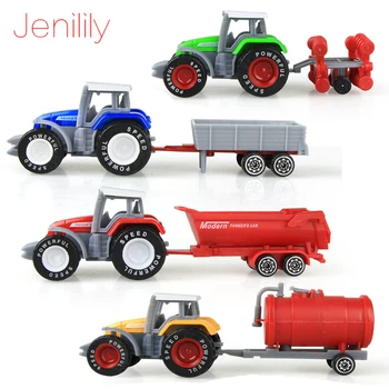 4pcs/set Diecast Ūkio Traktorių, Sunkvežimių Žaislas Lydinio Automobilio Modelio Transporto priemonė, Švietimo žaislai Vaikams, Dovanos berniukams