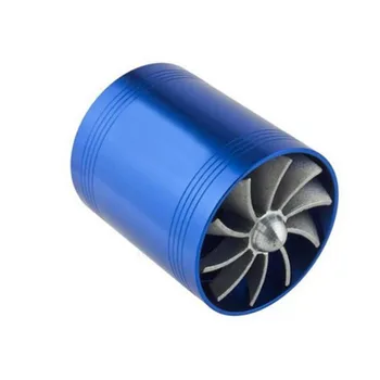Automobilių Supercharger Double Blue Variklio Stipriklis Turbina Turbo Įkroviklis Oro Filtro Įsiurbimo Ventiliatoriaus Kuro Dujų Užsklanda Rinkinys, Automobilių Reikmenys