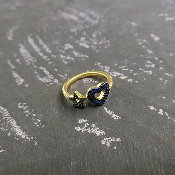 MEIDŽI Naujas S925 Sterlingas Sidabro Aukštos Kokybės Žiedas Moteriška Violetinės Perlamutro Žiedas Star Širdies formos Nišą Šviesos Dizaino Prabangūs Papuošalai