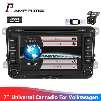 AMPrime 2 DIN 7 Colių Car DVD GPS Radijas stereo grotuvo Volkswagen VW MattwayT6 Vabalas Scirocco Sharan Kaluwei Kadi Amarok Golf