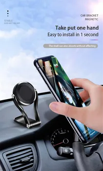 TKEY Magnetinio Automobilinis telefono Laikiklis Sukasi 360 Folding Stiprus Magnetas-Laikiklis, Skirtas 