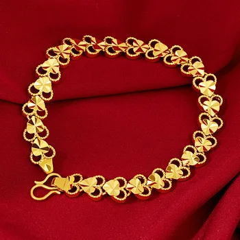 Ne išnyks papuošalai 18K aukso Apyrankės moterims bauda pulseira feminina pulseras de ley mujer bizuteria 18K aukso papuošalai apyrankės
