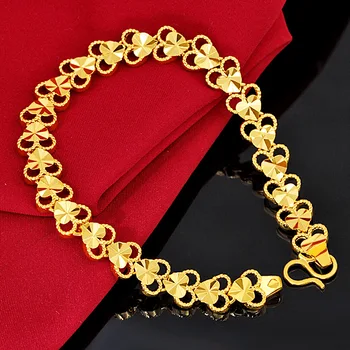 Ne išnyks papuošalai 18K aukso Apyrankės moterims bauda pulseira feminina pulseras de ley mujer bizuteria 18K aukso papuošalai apyrankės