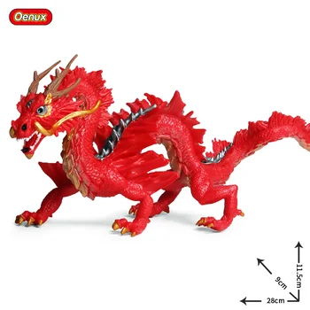 1Pcs Vaikų gyvūnų modelio žaislas Modeliavimas Kinų Drakonas Aukso Raudona Drakoną Smaug Flying Blue Dragon Modelis žaislai, dovanos vaikams