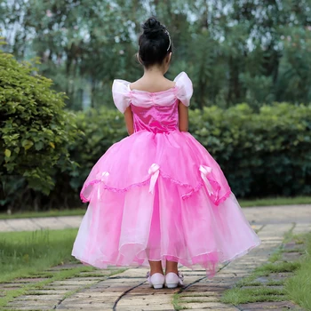 2018 Nauja Gražuolė Princesė Suknelė Gėlių Mergaitė Vaikams Veiklos Suknelė Belle Kostiumas Vaikams Helovinas Šalis Kamuolys Suknelė Tutu Sukneles