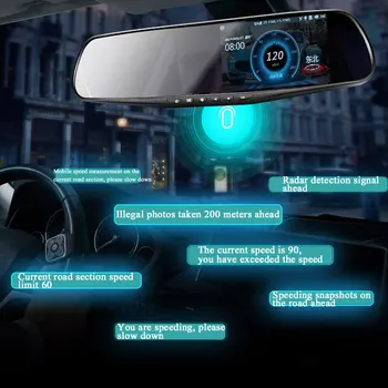 4.3 colių Automobilių skaitmeniniai vaizdo įrašymo įrenginiai Vaizdo įrašymui Brūkšnys Cam 1080P Veidrodis Cam Automobilių Dvr Kamera, loop Įrašymo, Judesio Aptikimo Stebėjimo Kameros