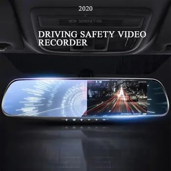 4.3 colių Automobilių skaitmeniniai vaizdo įrašymo įrenginiai Vaizdo įrašymui Brūkšnys Cam 1080P Veidrodis Cam Automobilių Dvr Kamera, loop Įrašymo, Judesio Aptikimo Stebėjimo Kameros