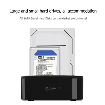 ORICO HDD Atveju Klonas 2.5 / 3.5 colio Kietąjį Diską, Docking Station USB3.0 1 1 Klonas Dual-bay HDD SSD Kietąjį Diską Doko, EU Plug