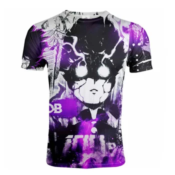 2020 Madinga Anime T-shirt Mob Psicho 100 3D Atspausdintas O-Kaklo Streetwear Atsitiktinis Marškinėlius Vyrai Moterys Mados Hip-Hop T marškinėliai, Unisex Viršų
