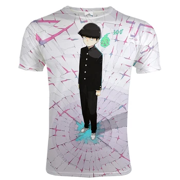 2020 Madinga Anime T-shirt Mob Psicho 100 3D Atspausdintas O-Kaklo Streetwear Atsitiktinis Marškinėlius Vyrai Moterys Mados Hip-Hop T marškinėliai, Unisex Viršų