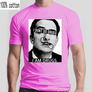 Salvador Dali I Don ' t Do Drugs Esu Narkotikų Proto Menininkas Retro Marškinėliai 526 Juokinga Dizaino Marškinėliai