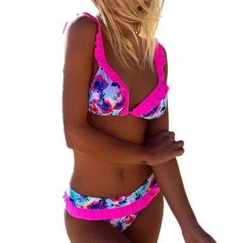 ITFABS Moterų Sexy Gėlių Raukiniai Bikini Nustatyti Vasaros Paplūdimys Atostogų maudymosi kostiumėlį, Maudymosi Kostiumą, maudymosi Kostiumėliai, Paplūdimio moterų femme