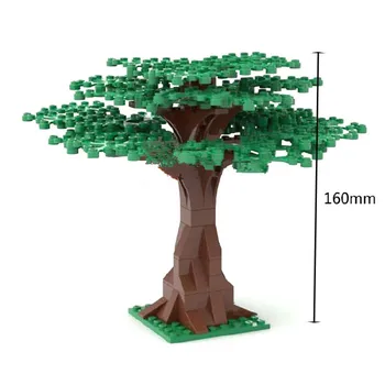 160mm Didelis Medis Augalų Medžių sodinukai, Sodo Statyba Blokai Nustatytus Suderinama su Prekės Žaislų Miestas 