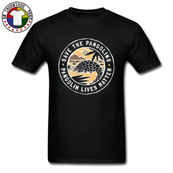 Logotipas Vyrų Tshirts Madingi Grupės Topai Marškinėliai Išsaugoti Skujuočių Pangolin Gyvybes Klausimas, Medvilnės Apvalios Apykaklės vyriški Marškinėliai