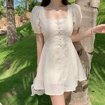2020 Metų Vasaros Derliaus Šifono Siuvinėjimo Šalis Suknelė Moterims Aikštėje Apykaklės Elegantiškas Retro Boho Suknelė Baltos Seksualus Mini Suknelės Vestido