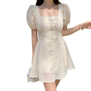 2020 Metų Vasaros Derliaus Šifono Siuvinėjimo Šalis Suknelė Moterims Aikštėje Apykaklės Elegantiškas Retro Boho Suknelė Baltos Seksualus Mini Suknelės Vestido
