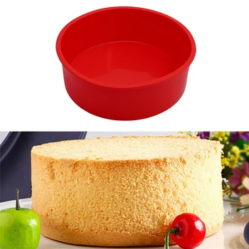 6 Colių Silikono Torto Formos Apvalus Namų Naudojimo Virtuvė Bakeware Raudona Torto Kepimo Įrankius, Virtuvė Ir Baras Priedai Torto Formos