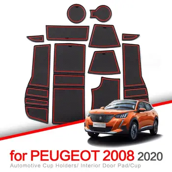 ZUNDUO Anti-Slip Vartų Angą Taurės Kilimėlis Peugeot 2008 e-2008 GT Line 