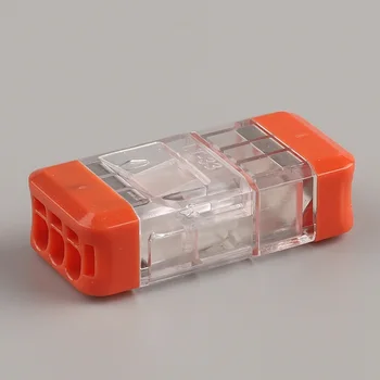 Pastatymo tipas Mini Quick Vielos Jungtis Universalus Kompaktiškas Elektros Laidų Jungtys Push-in Užpakalis Laido Gnybtų Bloko PCT