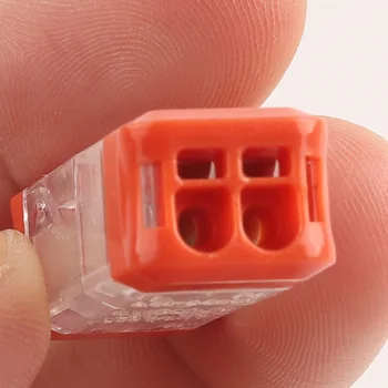 Pastatymo tipas Mini Quick Vielos Jungtis Universalus Kompaktiškas Elektros Laidų Jungtys Push-in Užpakalis Laido Gnybtų Bloko PCT