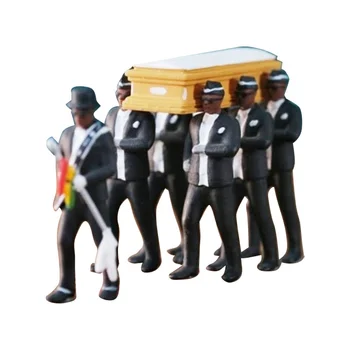 Karšto ganos šokių pallbearers Paveikslas gana laidotuvių šokių Profesionalų Komanda, Cosplay Nešti Karstą Veiksmų skaičius, modelis žaislas, lėlė