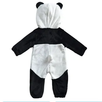 Panda Kigurumi kūdikiams, Vaikams, Cartoon Gyvūnų Cosplay Kostiumas Šiltas, Minkštas Flanelė Išgalvotas Onesie Cute kūdikių pižama juokingas animacinių filmų BodySuit
