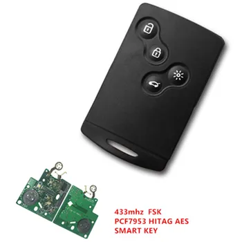 4 Mygtukai smart klavišą 433MHz PCF7953 Chip Pasyvus Keyless Go / Įrašo Sistema, 