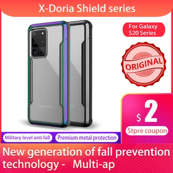 X-Doria Gynybos Skydo Telefono Dėklas Samsung Galaxy S20 Ultra Karinės Klasės Lašas Išbandyti Aliuminio Korpuso Dangtelis S20 Plius Padengti