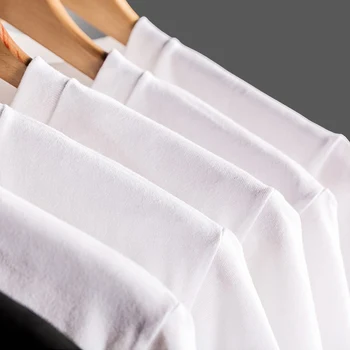 MONSTER marškinėliai Vyrams Dažai, Tapyba T Shirts Kinų Stiliaus Viršūnes Tees 2018 Nauja Medvilnės, Baltos spalvos Drabužius, Plius Dydis Vyrų Marškinėlius