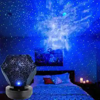 Žvaigždėtas Dangus Naktį Šviesos USB Įkraunama Dangaus Žvaigždžių Projektorius Dekoro Astro Romantiškas Dangus Dropshipping Lempos Kosmosas Y5G8